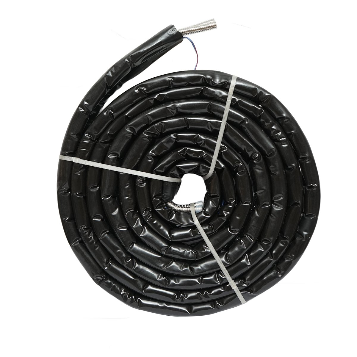 Teava 10m dubla din inox DN16-3/4 gofrata, flexibila, izolat cu cablu pentru sonda temperatura pentru instalatii solare rezidentiale